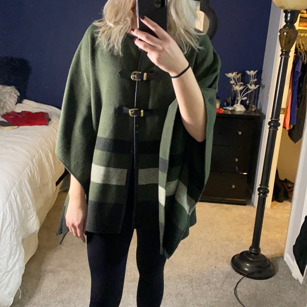 Army Green Cape Coat